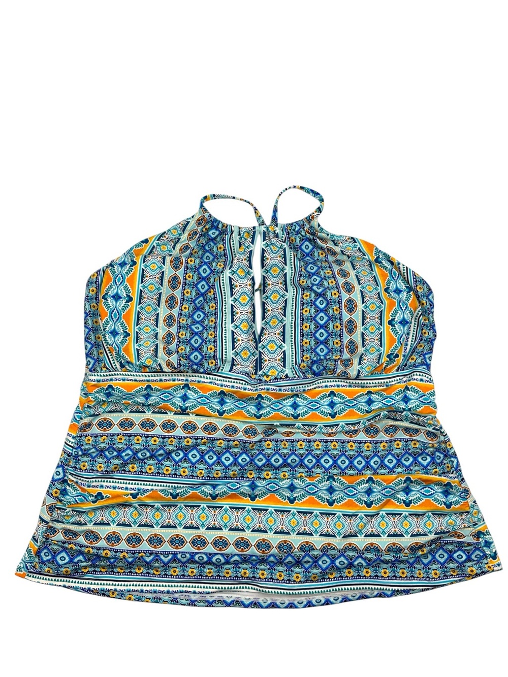 La Blanca Scarf Keyhole Tankini Swim Top Size 22W